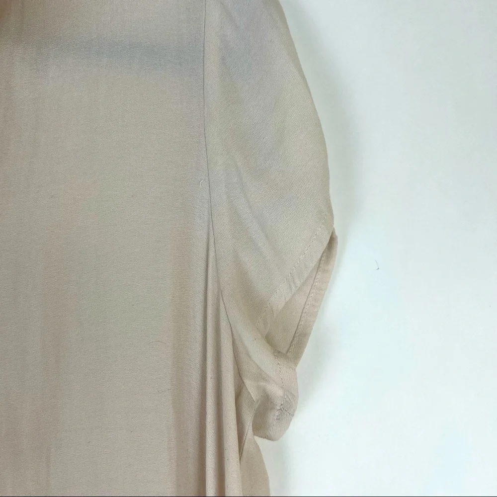 EUC RO&DE short sleeve tunic blouse in ivory cream ruffled neck peplum h… - Picture 5 of 11